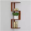 Generic Mobile Ripiani Mobile Mensola Angolare, Di 3 Livelli Di Solidi Wwood Parete Rack Di Stoccaggio, Da Parete Mensole Di Legno Per La Decorazione Domestica (Luce Marrone Piccolo)