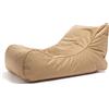Ecopuf - Master Polyester Divano Pouf da esterno Chaise Longue - Pouf Poltrona con custodia e maniglia - Poltrona Relax da salotto - 115x65x60cm, Beige Nc17