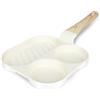 GiPP Padella Antiaderente per Uova con 3 Fori Senza PFOA, Bianco | Adatta per Induzione, Gas, Ceramica, Elettrico, Alluminio, Cucina Sana per Camper, Senza Tossine, Compatibile Lavastoviglie