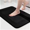 chakme Tappetino da bagno antiscivolo, morbido, assorbente, per bagno, 50 x 80 cm, colore nero