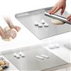 PORFOYO Tagliere in acciaio inox 40 x 30 cm Tagliere da impastare in acciaio inox, Tagliere in acciaio inox con bordo di arresto piano di lavoro cucina per cucina, bar, ristorante