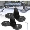 EFUTURETIME 2x Staffe di Montaggio con Base Magnetica per Barra Luminosa a Led Universale, Ventosa Supporto da Tetto Ø 88 mm per Veicoli Fuoristrada, Tetti di Camion, Cofani, Supporto a L
