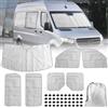 Opaltool Oscurante Termico Interno per 2019-2024 Mercedes Sprinter 907 910 VS30, 7 PCS Parasole per Parabrezza Interno ai Raggi UV per la Privacy e il Controllo della Temperatura