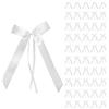 poraceous 50 Pezzi Fiocchi Bianchi Matrimonio, Coccarde Bianco Matrimonio, Coccarda Matrimonio Battesimo Auto Decoro, per Matrimonio, Decorazioni Matrimonio, Nastro Bianco per Natale
