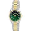 Akzent Orologio classico Alain Miller da donna verde argento oro analogico data metallo quarzo, verde, Bracciale