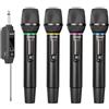 Depusheng S2 Drahtloses Mikrofon Dynamisches Handmikrofon Karaoke-Mikrofon mit wiederaufladbarem Empfänger für Hochzeitsfeiern, Kirchenclubs (DPS-S4)