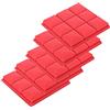 Dasertoe in schiuma acustica, confezione da 5 piastrelle a cuneo da studio , 30 x 30 x 5 cm, sonori, in schiuma fonoassorbente, rosso