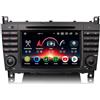 Erisin 8-Core 4GB+64GB Android 14 Autoradio CD DVD per Mercedes Benz Classe C W203 Classe G W463 7 pollici Schermo IPS Bluetooth GPS Navigatore CarPlay Android Auto WiFi 4G DAB+ USB FM RDS Canbus