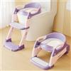 Yucch Riduttore WC bambini con Scaletta, Nuovo 2 in 1 Adattatore Water per Bambini regolabile, antiscivolo - con vasino removibile e cuscino PU morbido (1-6 anni, rosa)