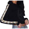 GWCC Harry Potter - Felpa da Donna con Licenza Hogwarts con Stampa a Bottone con Strass Nero XL