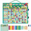 MeYuxg Montessori Lavagna magnetica per bambini, 30 compiti + 70 calamite, agenda settimanale cancellabile, agenda magnetica, sistema di ricompensa per bambini, ADHD Magnetic Board ricompensa