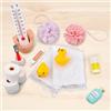 GUIGA 15 mini accessori da bagno per casa delle bambole, graziosi mobili in miniatura per la decorazione della casa delle bambole, decorazioni creative fatte a mano, adatti per ragazzi e ragazze
