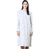 Linclalor Camicia da notte in caldo cotone con carrè e manica a raglan art. 292061-52, Tiffany