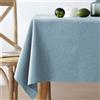 XXIUDEE Tovaglia in lino e cotone lavabile in lavatrice, copertura per tavolo da cucina, tavolo da pranzo, feste, compleanni, picnic, casa giardino all'aperto, tinta unita (180 x 140 cm, blu)