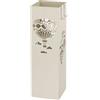 Baroni Home Portaombrelli Design Moderno Porta Ombrelli in Metallo con Mongolfiere 2 Gancini e Vaschetta Scolapioggia Rimovibile 16X16X49 cm, Bianco