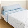 Corredocasa - Completo Lenzuola Letto in Morbido e Caldo Pile, Made in Italy - Set Completo Sotto Sopra e Federe Matrimoniale Adatto per un Caldo Inverno - Azzurro