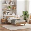 vidaXL Letto Moderno in Rovere Massello Singolo 90 X 200 cm Finitura qualità Montaggio Facile Mobili Eleganti per Camere da Letto Legno Durevole Design Chic Laccato