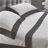 Lisola Set Completo Lenzuola Letto Singolo, Cotone e Raso, 1 Lenzuolo da Sopra 160x290cm + 1 Lenzuolo da Sotto 90x200x30cm + 1 Federa 80x50cm, Made in Italy, Modello: Diamante, Grigio Scuro