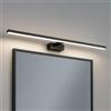 MAKA change your life quality MAKA Luce Specchio Bagno LED 12W 840 Lumen, Lampada Bagno Specchio 4000K, Applique Specchio Bagno 60 cm Bianco/Nero IP20, Illuminazione Bagno per Make-Up e Rasatura (Nero, 4000K)