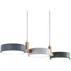 LUOYAOB Lampadario Cucina Industriale Nordic Drum Cluster Lampada a sospensione a LED 3 teste Lampadario in metallo colorato Dimmerabile Apparecchio di illuminazione a soffitto sospeso for sala da pranzo Banc