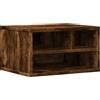 vidaXL Supporto Stampante Rovere Fumo 40x32x22,5 cm Legno Multistrato, Tavolo per Stampante, Organizer per File, Supporto per Stampante con portaoggetti