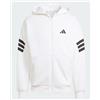 Adidas M Fi 3S Fz White Felpa Cappuccio Full Zipp Bianca Uomo