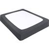 PiccoCasa Copertura a molle in tessuto elasticizzato avvolgente su 4 lati, senza pieghe, per la casa, coprimaterasso elastico per materassi fino a 35,6 cm, grigio ardesia, super king