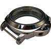 Generic 44mm Acciaio Inox Argento Cassa Della Vigilanza Lucido Shell per ETA 6497/6498 Gabbiano ST36 Movimento Accessori
