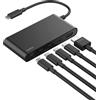 Belkin Hub USB C, Hub a 5 Porte con HDMI 4K 60Hz, Power Delivery 100W, Trasferimenti Dati Rapidi 10Gbps, Docking Station USB-C, Sdoppiatore Usb, Compatibile con MacBook, iPad Pro, Chromebook e Altri