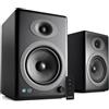 Audioengine Altoparlanti Amplificati da Mensola da 150W Audioengine A5+ Classic | Amplificatore Analogico Integrato | Telecomando | Ingressi RCA e 3,5mm | Cavi Inclusi (Nero)
