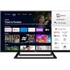 TELE System Smart TV 24 Pollici TS24FL SMG14 Android TV, DVB-T2,Certificato CAM tivùsat HD, 12V DC/220V AC, Telecomando con Controllo Vocale Google Assistant