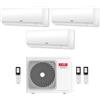 Riello CLIMATIZZATORE CONDIZIONATORE RIELLO INVERTER TRIAL SPLIT AARIA MULTI PLUS I 7000+12000+12000 BTU R-32 CON AARIA MULTI 355 PI 7+12+12 A++/A+ WI-FI INTEGRATO