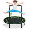 NUKied Trampolino Bambini Ø 91 cm, Mini Trampolino Pieghevole con Maniglia Antiscivolo per Interni/Esterni,Giochi da Giardino,Portata Max 60 KG