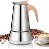 VINATO Caffettiera Moka 350ml per Induzione - 6 Tazze in Acciaio Inox, Macchina per Caffè Espresso Italiano per Tutti i Fuochi