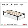 ErgoRelax Rete per materasso a 14 doghe in faggio VIENNA 80x190 cm. 100% Made in Italy