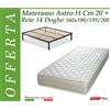 ErgoRelax Offerta Pack Tutto Compreso Materasso Astro Alto Cm 20 Matrimoniale da Cm. 160x190/195/200 + Rete Vienna 14 Doghe - Made in Italy