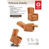 Il Benessere Poltrona Relax Gravity con Meccanica 0 Gravity e Pediera Estensibile Alzata Verticale Alzapersona Kit Roller Doppio Rivestimento Prezzo IVA AGEVOLATA 4% - Offerta