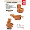 Il Benessere Poltrona Relax Memory con Pediera Estensibile Alzata Verticale cm 10 Doppio Rivestimento completa di Alzapersona e Kit Roller 2 Motori PREZZO IVA AGEVOLATA 4%