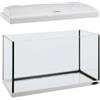 Ferplast Acquario capri 80 bianco con led - 80 x 31.5 x h 46.5 cm, 100 l - ferplast