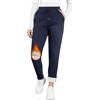 EDOTON Pantaloni da Jogging Donna Caldi Sportivi Pantaloni Termici Ispessiti in Pile Invernale Foderati con Tasche Pantaloni da Allenamento con Coulisse (B Blu,M)