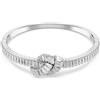 SWAROVSKI BRACCIALE RIGIDO MATRIX, TAGLIO BAGUETTE, NODO, PLACCATO RODIO S - 16.1 CM