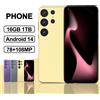 H&U&W NUOVO Smartphone 5G Versione globale 7.3 pollici HD 22G + 2TB Telefono cellulare Dual SIM Telefoni cellulari 78 + 108MP 7800mAh Android 14 NFC sbloccato - Gold 12GB 512GB