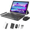 BAKEN Tablet Android 14, con tastiera, mouse, custodia protettiva, stilo, 8(4+4) GB+128 GB, processore octa-core, certificazione GMS - Green