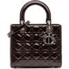 Christian Dior Pre-Owned - Borsa a tracolla Lady Dior media con finitura lucida e motivo Cannage 2010 - Donna - pelle lucida - Taglia unica - Viola
