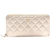 CHANEL Pre-Owned - Portafoglio CC in pelle di agnello metallizzata trapuntata con zip a giro 2014 - Donna - pelle di agnello - Taglia unica - Oro