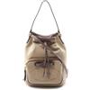 Prada Pre-Owned - Borsa a secchiello Canapa Logo Bow in tela con coulisse 2013-2025 - unisex - pelle di vitello/tela - Taglia unica - Marrone