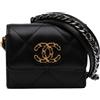 CHANEL Pre-Owned - Borsa a tracolla 19 in pelle di vitello con battente e catena 2020 - Donna - pelle di agnello - Taglia unica - Nero