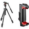 Manfrotto MK290LTA3-V Kit 290 Light con Testa Fluida Video, Nero & MCPIXI Attacc
