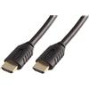 PRO SIGNAL Cavo HDMI High Speed con Ethernet, Dorato, 10m Nero