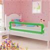 Vidaxl Sponde Letto per la Sicurezza dei Bambini 2 pz Verde 150x42 cm 2676312